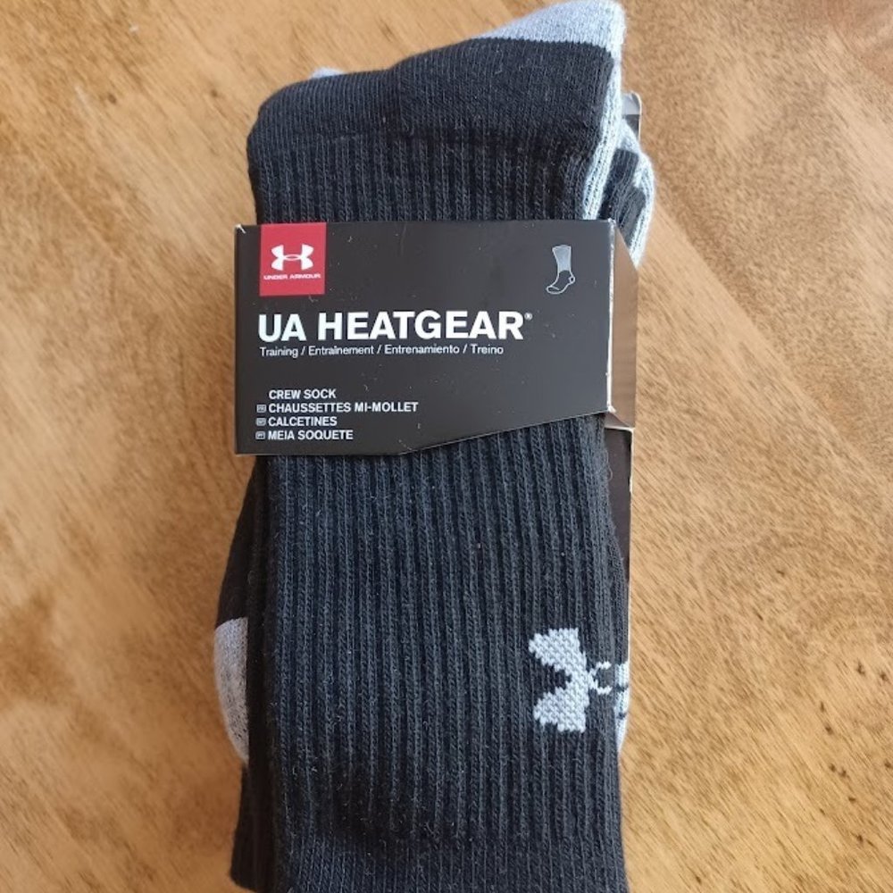 Under Armour HeatGear Crew Socks - Youth 4Y-8Y, Youth Medium, NWT